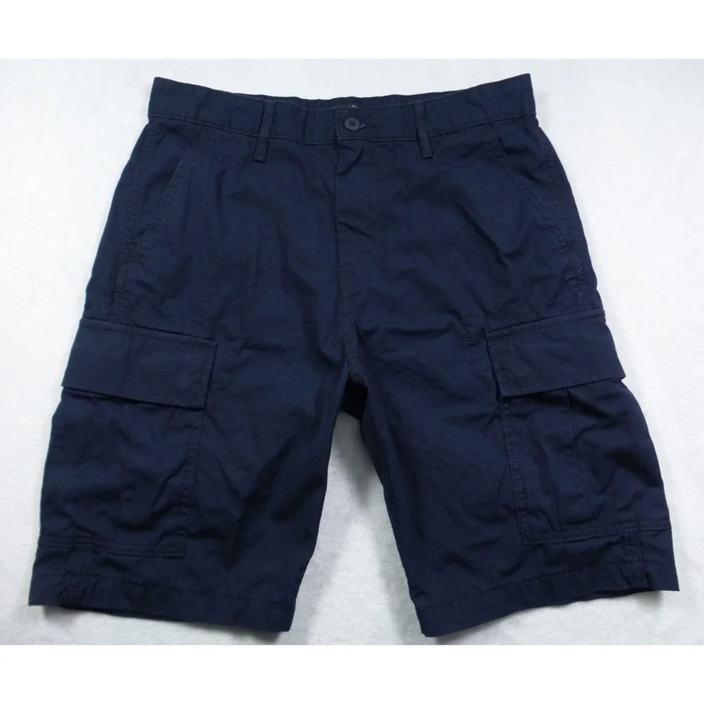 Levis‎ Shorts Mens Size 29 Blue Ripstop Canvas Cargo Pockets High Rise Outdoor